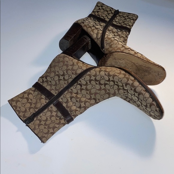 Coach Brown and Tan Ankle Boots - Picture 7 of 9